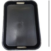 تصویر سینی پلاستیکی پذیرایی مشکی ۳۶×۵۱ سانتی‌متر 