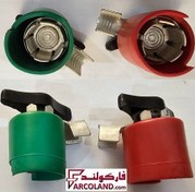 تصویر بست اتصال باتری فابریکی ولتاژ بالا رالیا Raliya کد R777 | قانتاق | سر باطری آمپر بالا | مثبت و منفی | بسته 2 عددی 