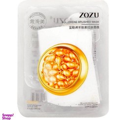 تصویر ماسک صورت ورقه ای خاویار زوزو وزن 25 گرم ZOZU Zozu fullerene brushed sheet mask 25 g