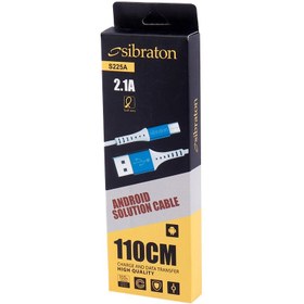 تصویر کابل میکرو یو اس بی فست شارژ Sibraton S225A 2.1A 1.1m Sibraton S225A 2.1A 1.1m