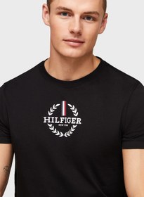 تصویر تی‌شرت گردن گرد لوگو برند Tommy Hilfiger Logo Crew Neck T-Shirt