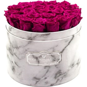 تصویر Pink Eternal Roses in a Large White Marble Box | کد: ZNB-1J0Y 