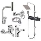 تصویر شیرآلات النگویی آبشاری چهارحالته 