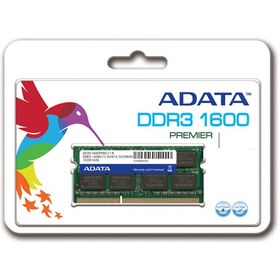 تصویر رم لپ تاپ ای دیتا 16 گیگابایت DDR3 RAM Laptop ADATA Premier DDR3 1600 204Pin SO-DIMM 16.0 GB Dual