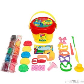 تصویر خمیر بازی 10رنگ سطلی ست جنگل فونزل کد685086- یک عدد 6 تایی 