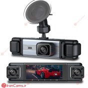 تصویر دوربین ثبت وقایع خودرو ۴ لنز مانیتوردار مدل 4K-SA 