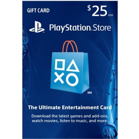 تصویر گیفت کارت پلی استیشن 25 دلار آمریکا PlayStation Gift Card 25 $ United States