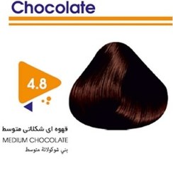 تصویر رنگ مو قهوه ای شکلاتی متوسط ویتامول شماره ۴/۸ | Vitamol Hair Color No4.8 