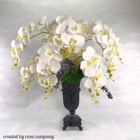 تصویر دسته گل مصنوعی ارکیده سفید 