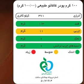 تصویر پودر کاکائو طبیعی قوطی 150 گرم شکلات و فرآورده های کاکائویی پپتینا 150 گرم