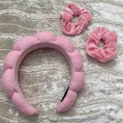 تصویر ست تل مو پینترسی و کش مو مخمل 