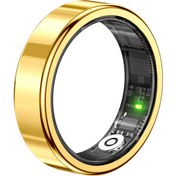 تصویر حلقه هوشمند استیل ضد آب مدل SR09 - طلایی / ۱۱ Smart Ring Sr09