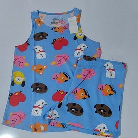 تصویر ست تاپ و شورتک زنانه نخ پنبه اچ اند ام قواره دار بنگلادشی Set Top and short H&M