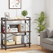 تصویر کتابخانه ۳ طبقه ملامینه 