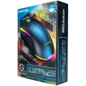 تصویر ماوس گیمینگ باسیم کینگ استار مدل KM342G KINGSTAR KM342G WIRED GAMING OPTICAL MOUSE