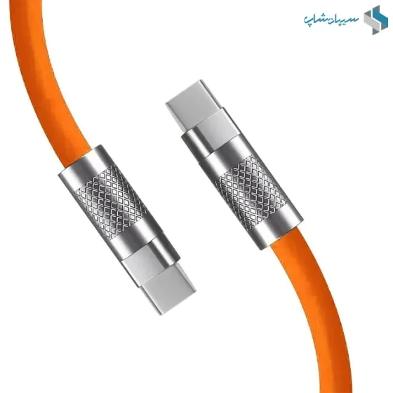 خرید و قیمت کابل دو سر تایپ سی ضخیم ۱۲۰ وات LED دار | ترب