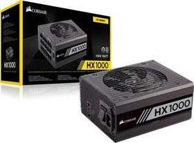 تصویر پاور 1000 وات کورسیر HX1000 Platinum Full Modular Corsair HX Series HX1000 1000 Watt 80 PLUS Platinum Certified Fully Modular Power Supply