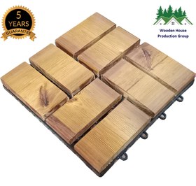 تصویر کفپوش تایل 30*30 ترموود ضد آب با لاک محافظ پلی اورتان کد 30801 30*30 Thermwood waterproof tile flooring with protective polyurethane varnish code 30801