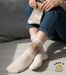 تصویر جوراب ساقدار وینتیج دخترانه VIUNA 