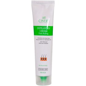 تصویر کرم موبر صورت و بدن Cinere ا Cinere Depilatory Cream موبر سینره مناسب صورت و بدن حجم بالا و ضد حساسیت Cinere Depilatory Cream Fast Acting ۱۰۰ ml 