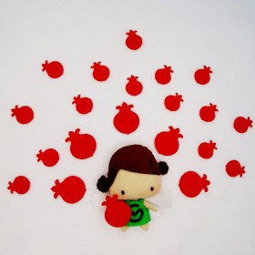 تصویر برش انار نمدی گل کالا 