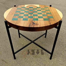 تصویر میز شطرنج تمام چوب و رزین تولیدی مصنوعات چوبی و میزهای روستیک در تهران