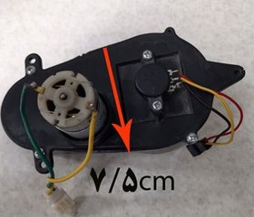 تصویر موتور گیربکس 12 ولتی قسمت کنترل فرمان برقی (استوک) 