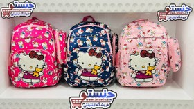 تصویر کیف مدرسه دخترانه جامدادی دار فانتزی hello kitty کد 140294 bag emoji 140197