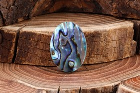 تصویر نگین بیضی صدف آبالون 