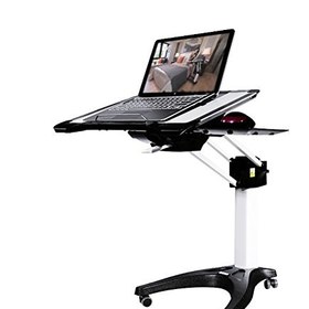 تصویر میز قابل حمل لپ تاپ قابل تنظیم ، پایه نوت بوک قابل جابجایی میز قابل حمل قابل حمل بالابر 