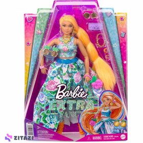 تصویر عروسک باربی مو نارنجی مدل اکسترا Barbie Extra Fancy Flower Costume Doll - زمان ارسال 15 تا 20 روز کاری 