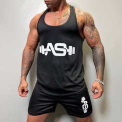 تصویر ست رکابی و شلوارک ورزشی مردانه آترین اسپرت سوزنی تنفس دار کد 2887 