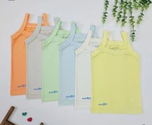 تصویر زیرپوش رکابی یقه خشت بچگانه - 130سفید 