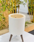 تصویر سطل زباله دکمه ای مدل گرد وارداتی 