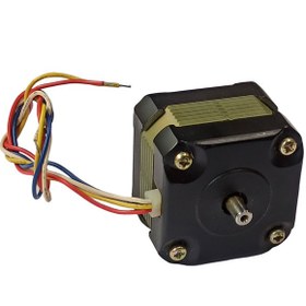 تصویر استپ موتور دوفاز نما ۱۷ دو سر شفت ۳/۶ درجه گشتاور ۱ کیلوگرم سانتی متر KP4M4-005 ساخت ژاپن 