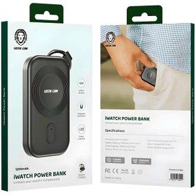 تصویر پاوربانک ساعت هوشمند 1200 میلی آمپر گرین Green 1200mAh iWatch Power Bank پاوربانک گرین لاین lion مدل Green Lion 1200mAh iWatch Power Bank مشکی