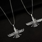 تصویر گردنبند فروهر دو رو سایز بزرگ | نماد فرهنگ ایرانی 