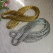 تصویر نخ قیطان ،نخ قیطان ،گیفت ،طلایی و نقره ای ،بسته 90 متری 