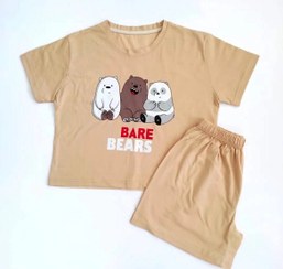 تصویر کراپ و شورتک قواره دار چاپ دار 