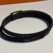 تصویر دستبند چرم کارتیر با قفل مگنتی 