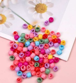 تصویر مهره مو فانتزی رنگی 