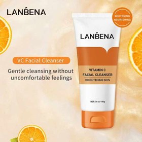 تصویر فوم شستشوی ویتامین سی 100گرم لنبنا Lanbena Vitamin C Facial Cleanser 100g