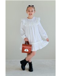 تصویر پیراهن دخترانه خامه دوزی آنیل 