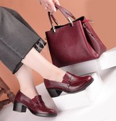 تصویر کفش چرم زنانه کد 215 