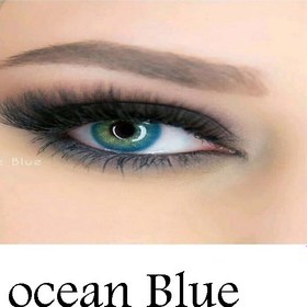 تصویر لنز رنگی چشم آبی اقیانوسی لاکی لوک مدل Ocean Blue | فروش عمده ا Lucky Look Beauty Soft Contact Lenses BLUE1 Lucky Look Beauty Soft Contact Lenses BLUE1