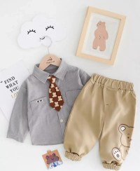 تصویر ست دوتیکه مجلسی پسرانه 1 الی 5 سال Kids Luxury OutFit