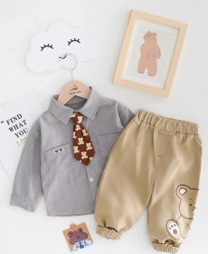 تصویر ست دوتیکه مجلسی پسرانه 1 الی 5 سال Kids Luxury OutFit