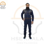 تصویر لباس کار سینا ورک رنگ نفتی و طوسی 