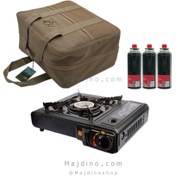 تصویر کیف اجاق سفری ویلوکمپ مدل هومیان به همراه اجاق و کپسول مجموعه 5 عددی 