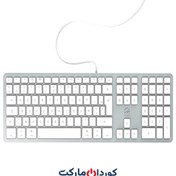 تصویر کیبورد اپل مدل Clavier Filaire Design Touch رنگ سفید و نقره ای 
